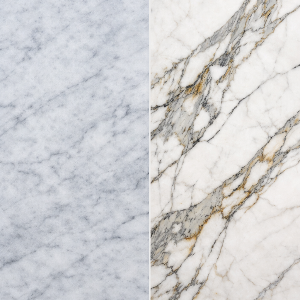 Carrara vs Calacatta Marble: Key Differences in Design, Price, and Application