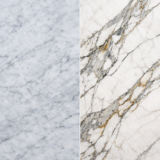 Carrara vs Calacatta Marble: Key Differences in Design, Price, and Application
