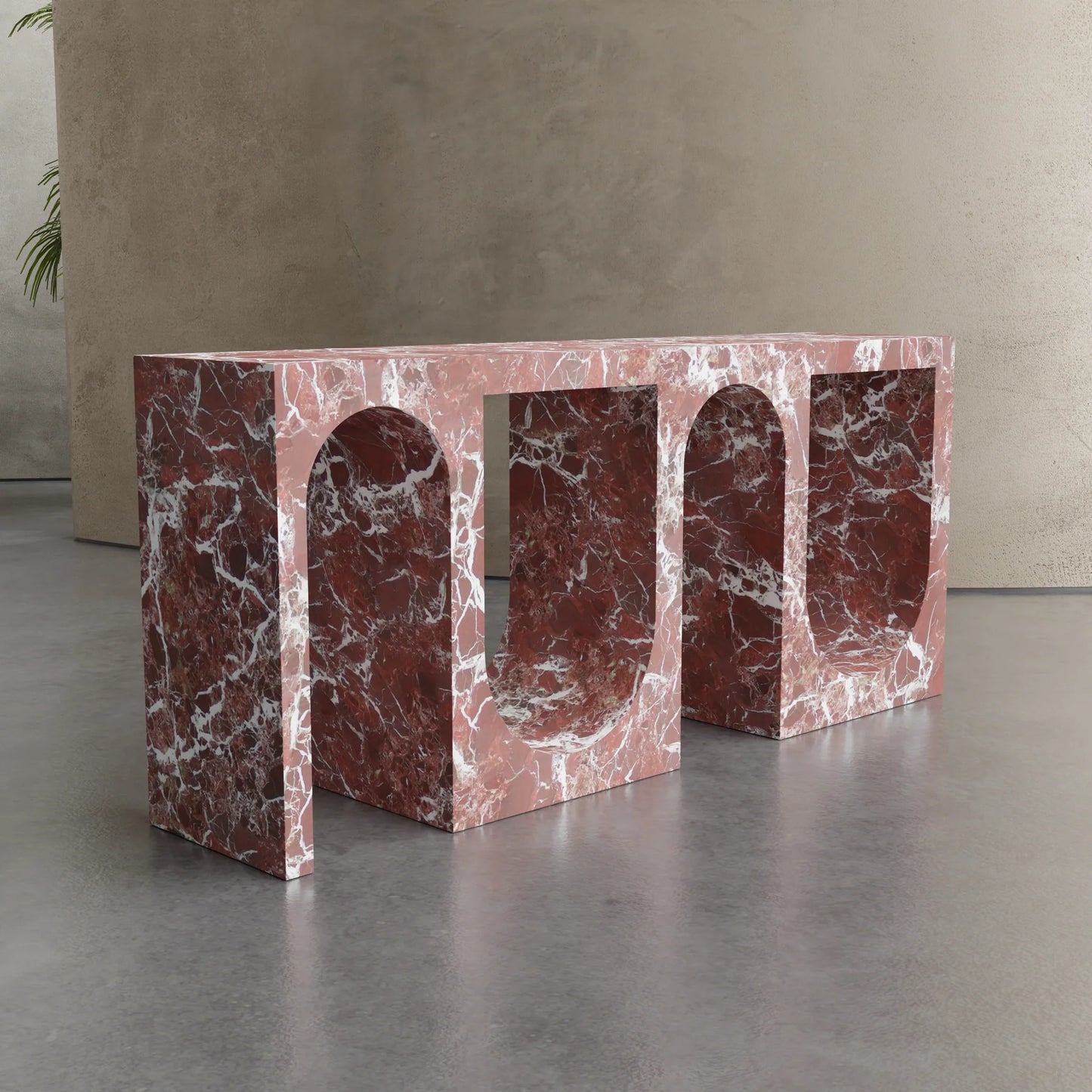Nova Marble Console Table | Sculptural Stone Console