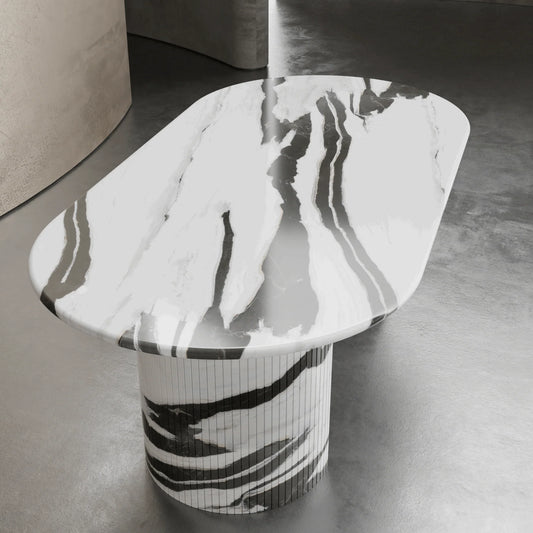 Anzio stone-type coffee table description