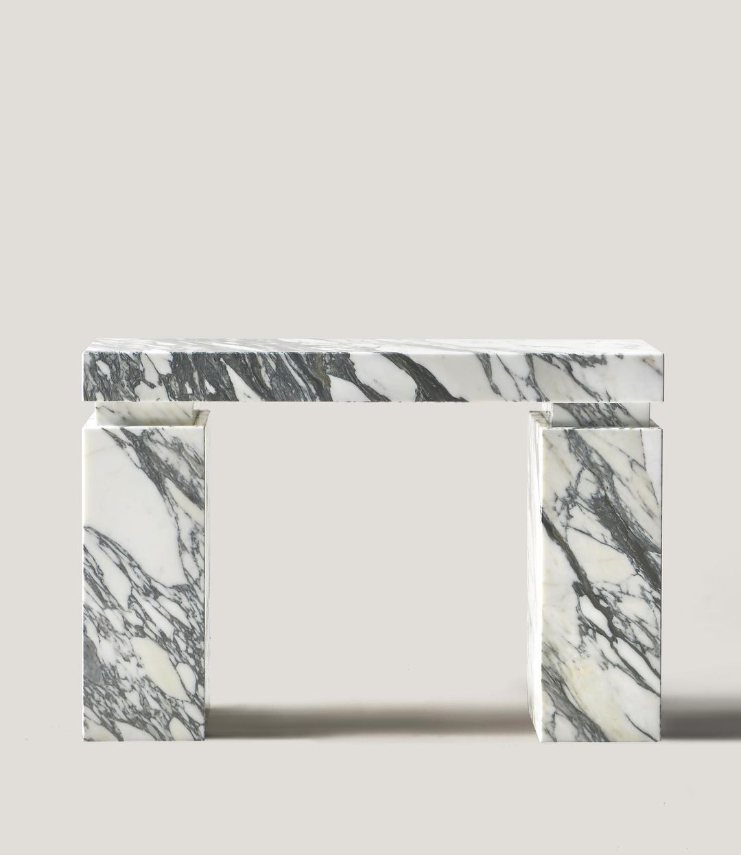Stella console table in Arabescato marble luxury natural stone furniture