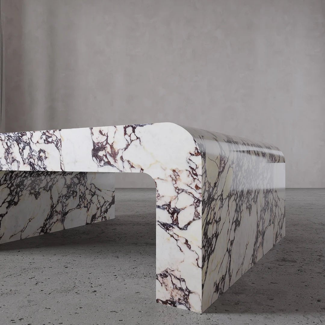 Ascoli Calacatta marble coffee table luxury stone furniture