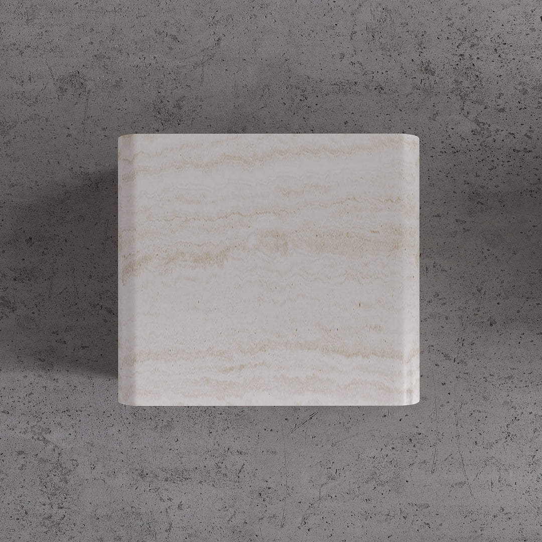Ascoli natural stone coffee table top view luxury stone furniture