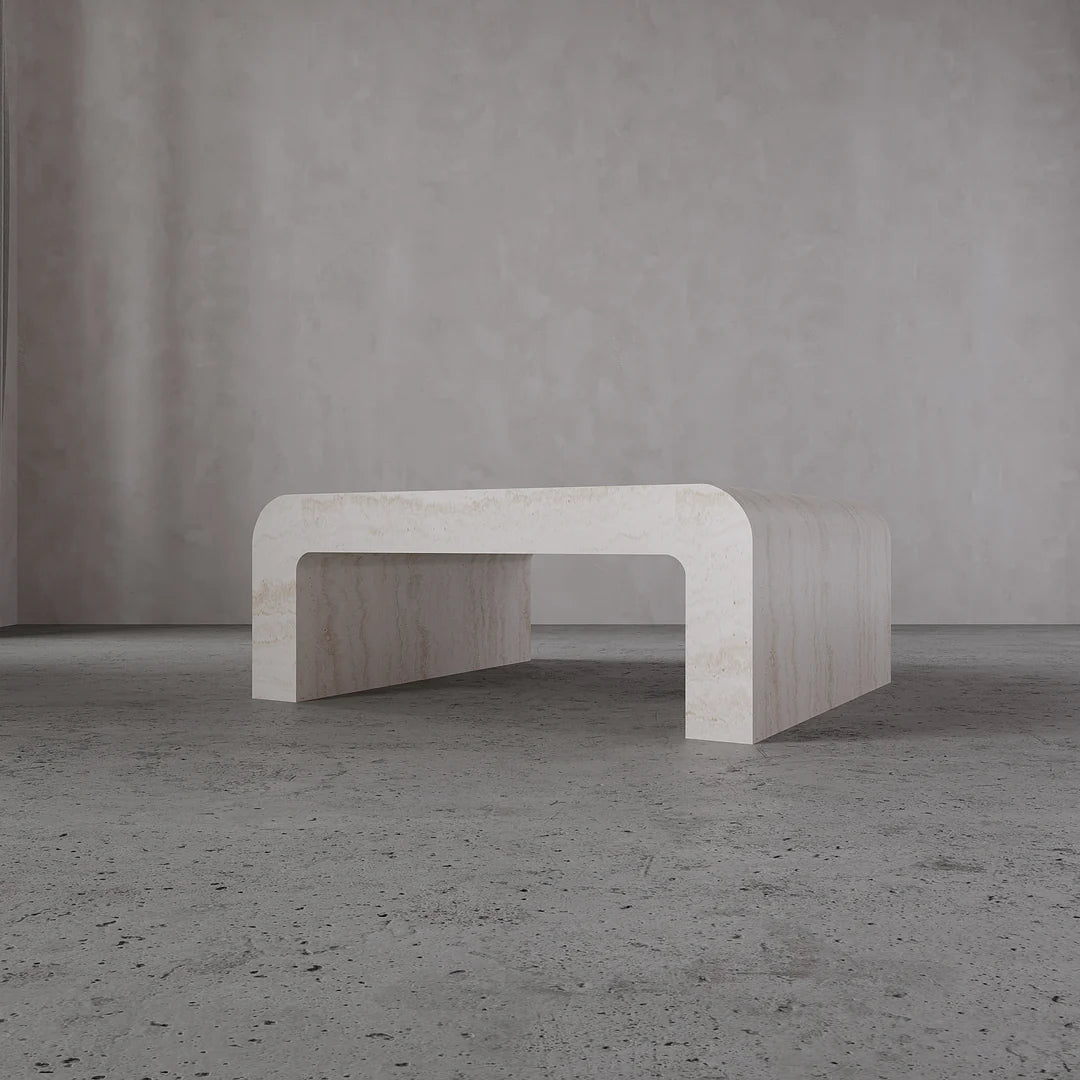 Ascoli travertine coffee table modern luxury stone furniture