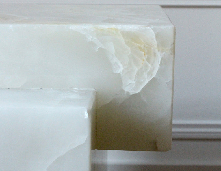 Onyx detail of Bari side table by Eden Stone Designs