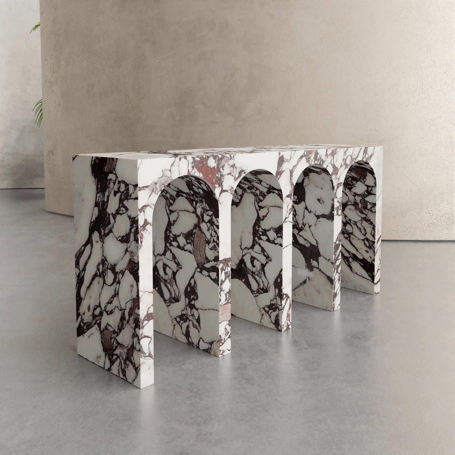 Arca Console Table — Calacatta Viola Marble