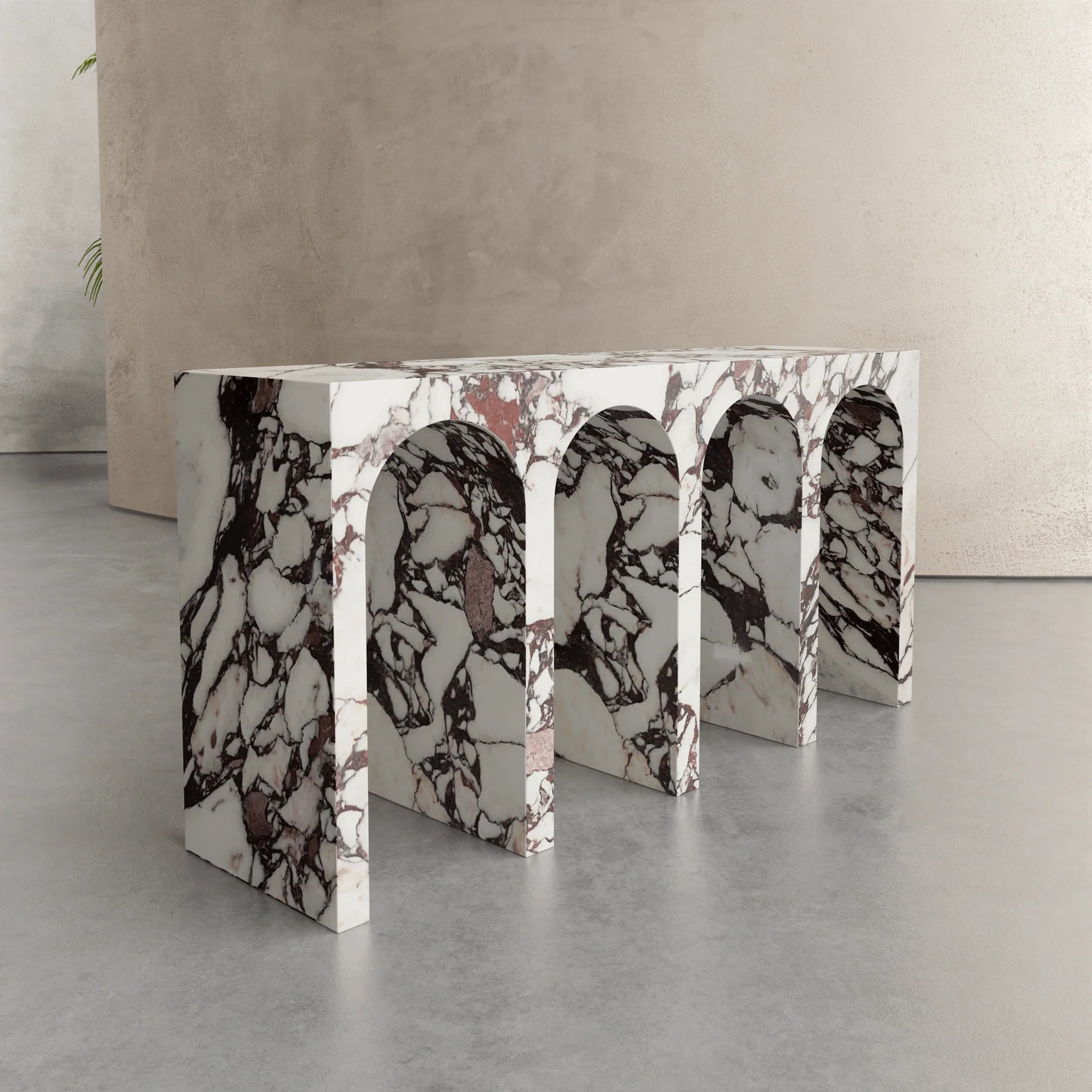 Arca Console Table — Calacatta Viola Marble