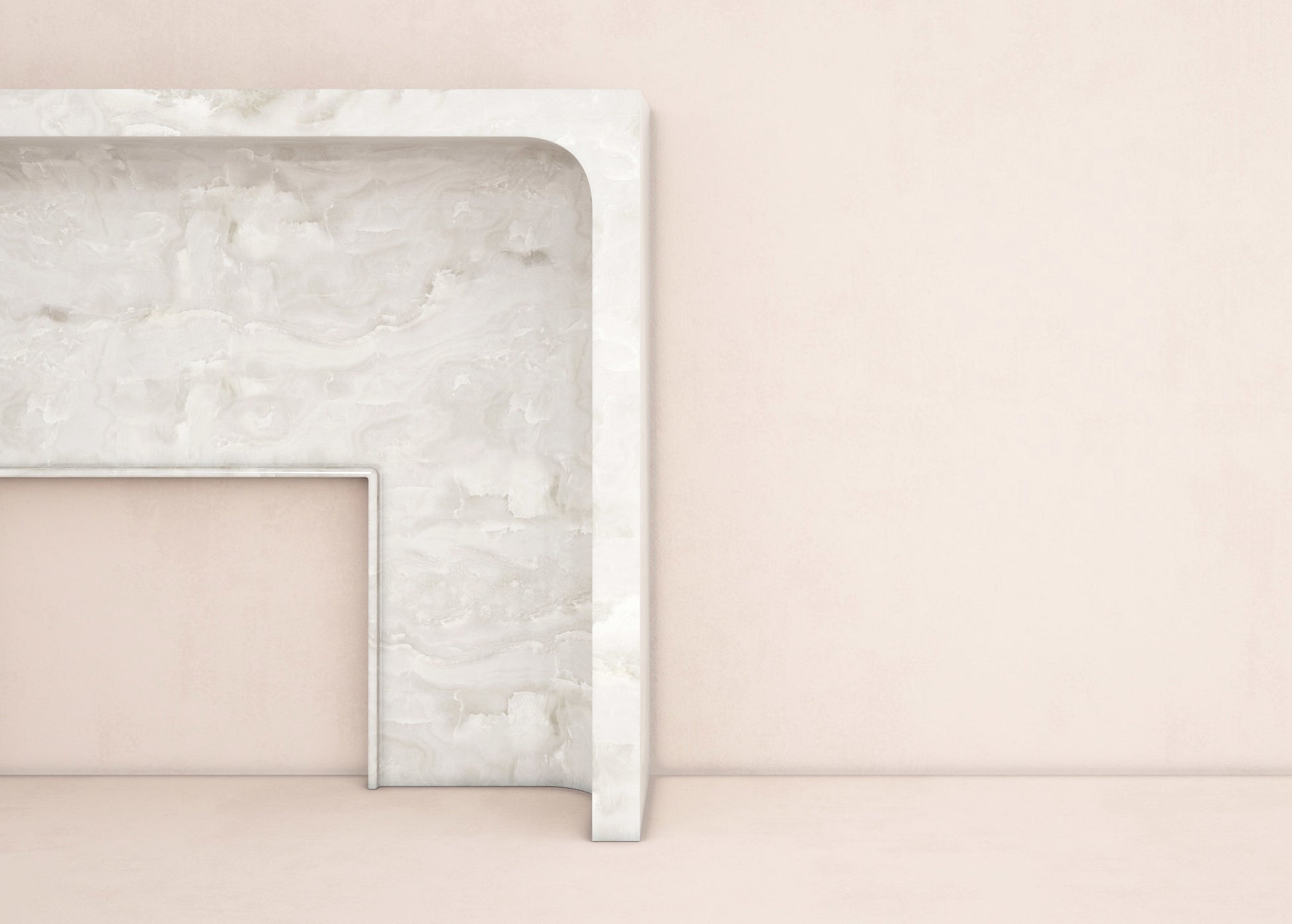 Light marble Giacomo fireplace detail by Eden Stone Designs