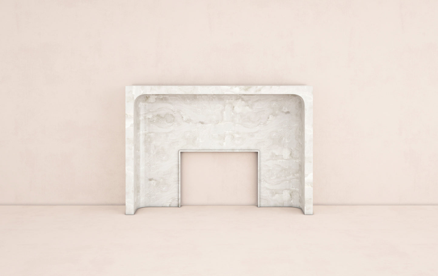 White marble Giacomo fireplace by Eden Stone Designs