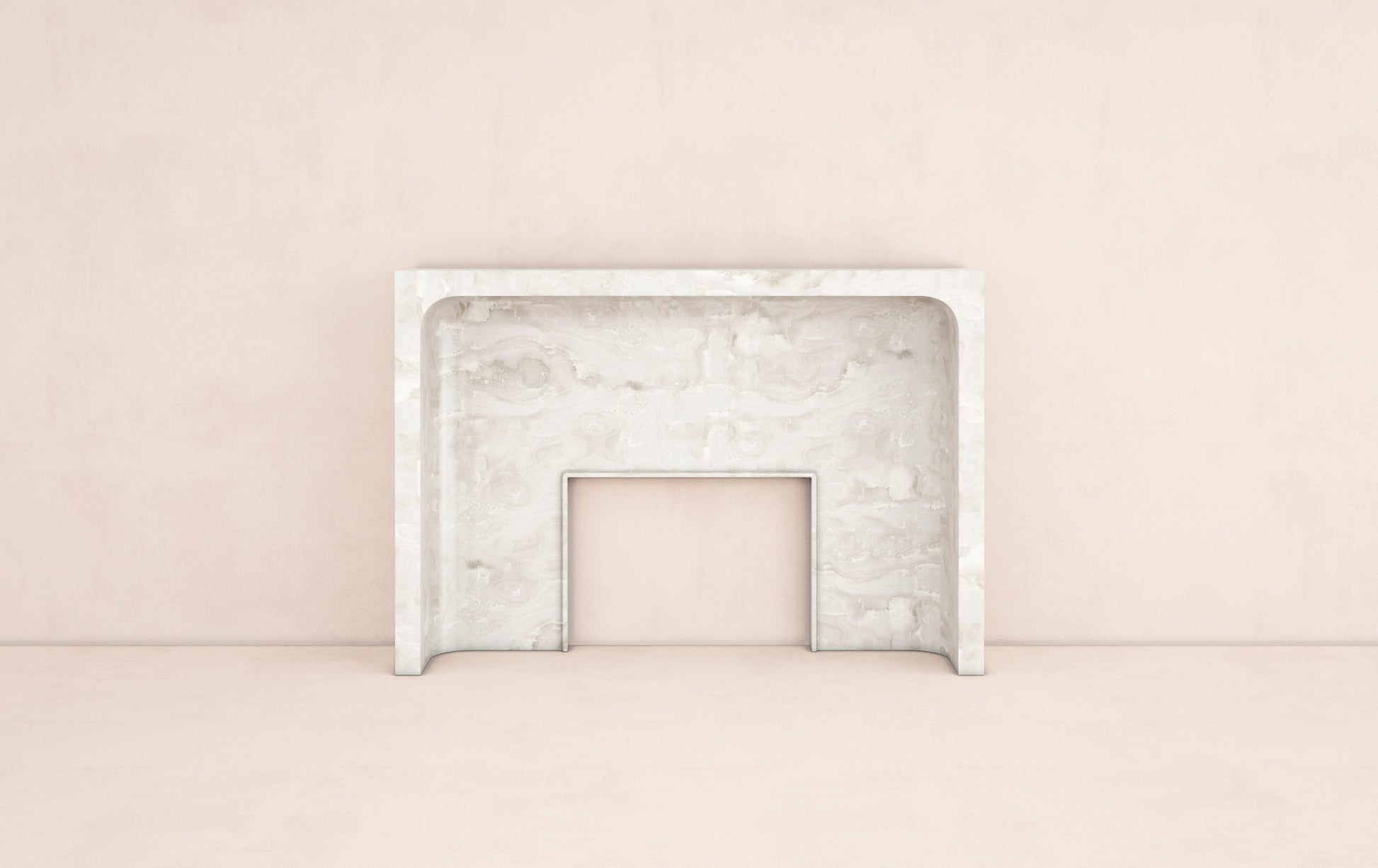 White marble Giacomo fireplace by Eden Stone Designs