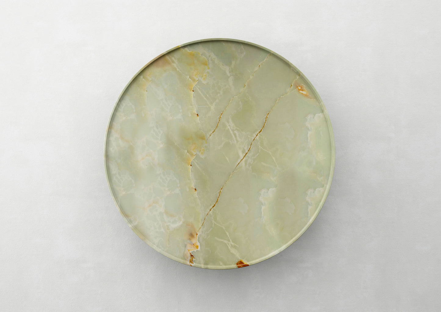 Giardino green onyx coffee table top view luxury natural stone coffee table by Eden Stone Designs