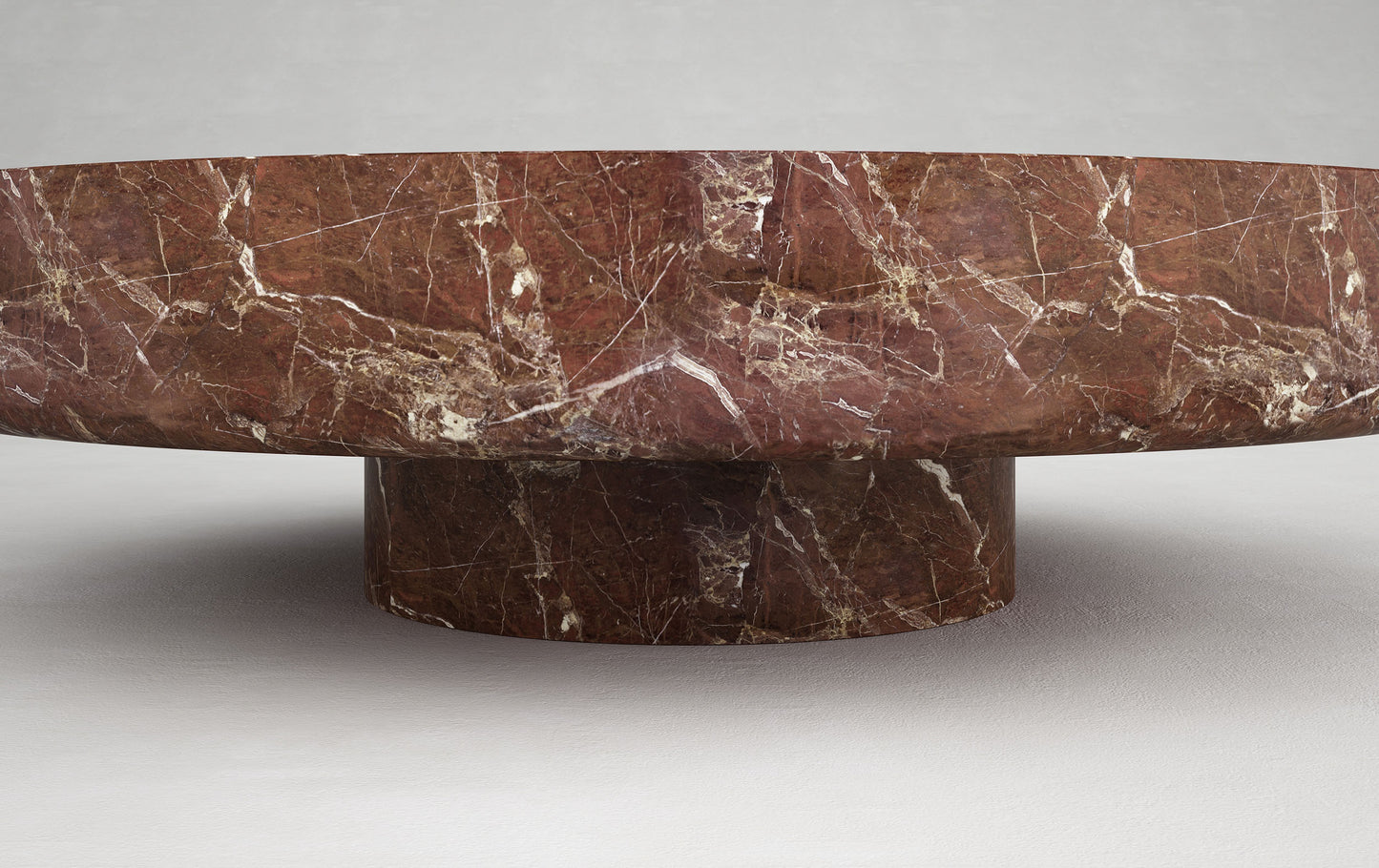Giardino red marble coffee table detail luxury natural stone furniture by Eden Stone Designs