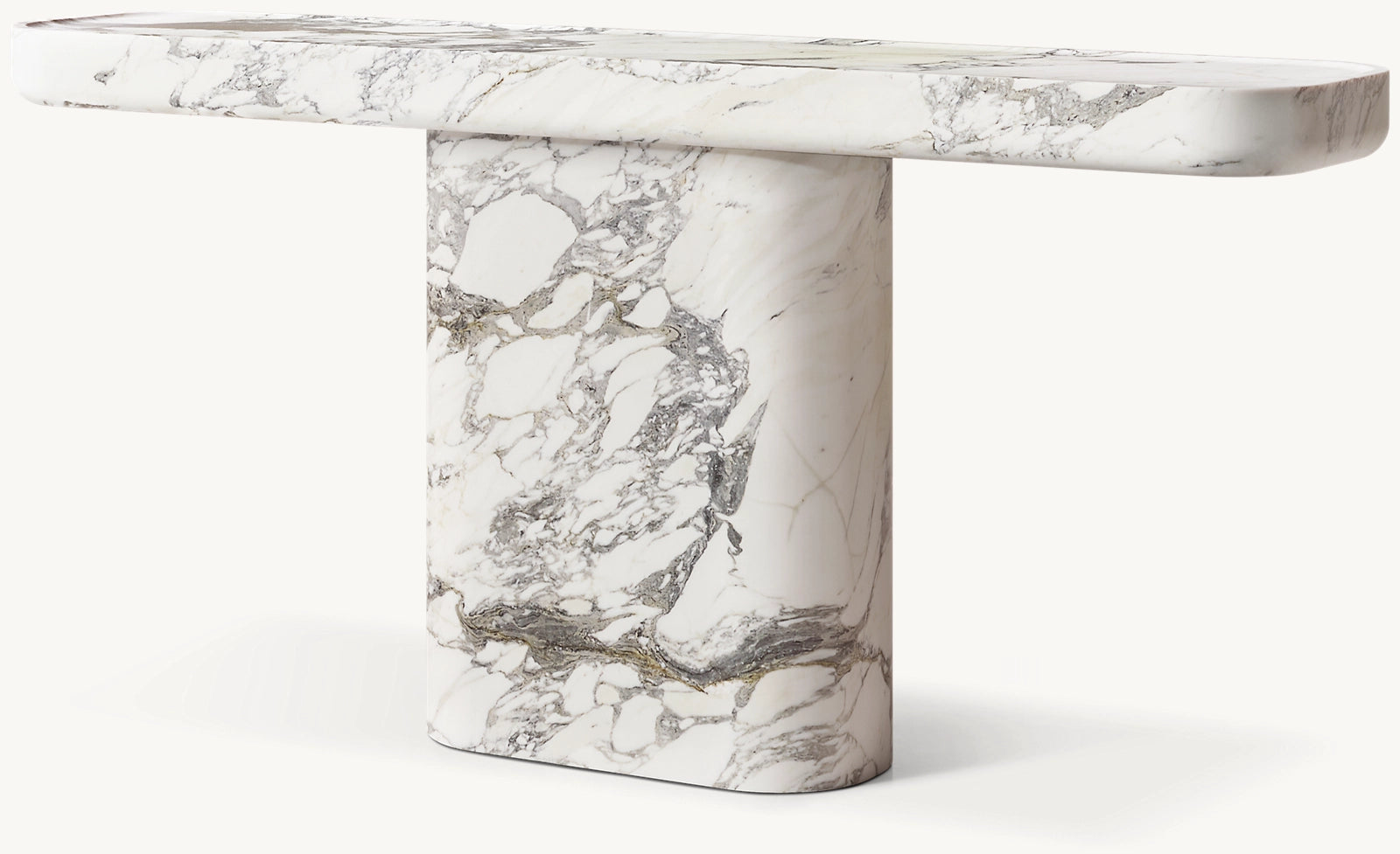 Italo Calacatta marble console table sculptural luxury stone furniture