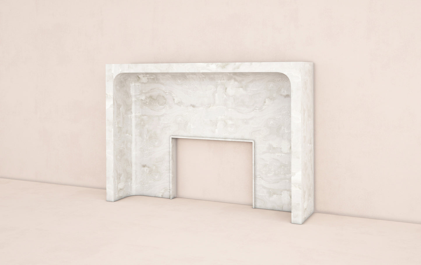 Luxury Giacomo marble fireplace surround handcrafted from natural stone