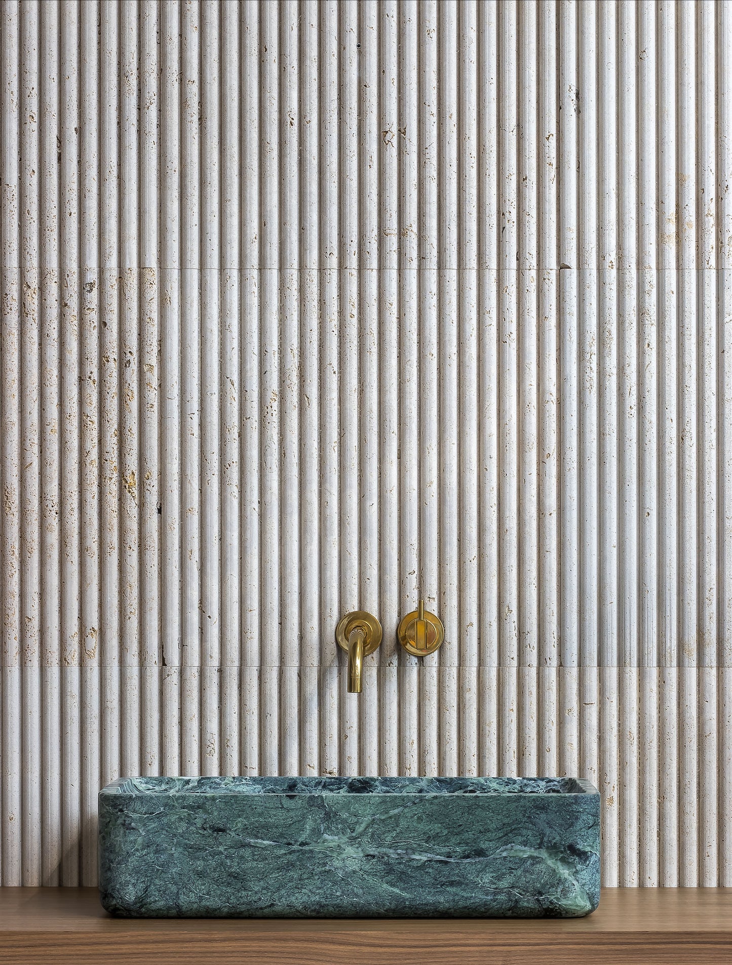 luxury green marble sink Verde Alpi bathroom stone basin Milan design Eden Stone Designs