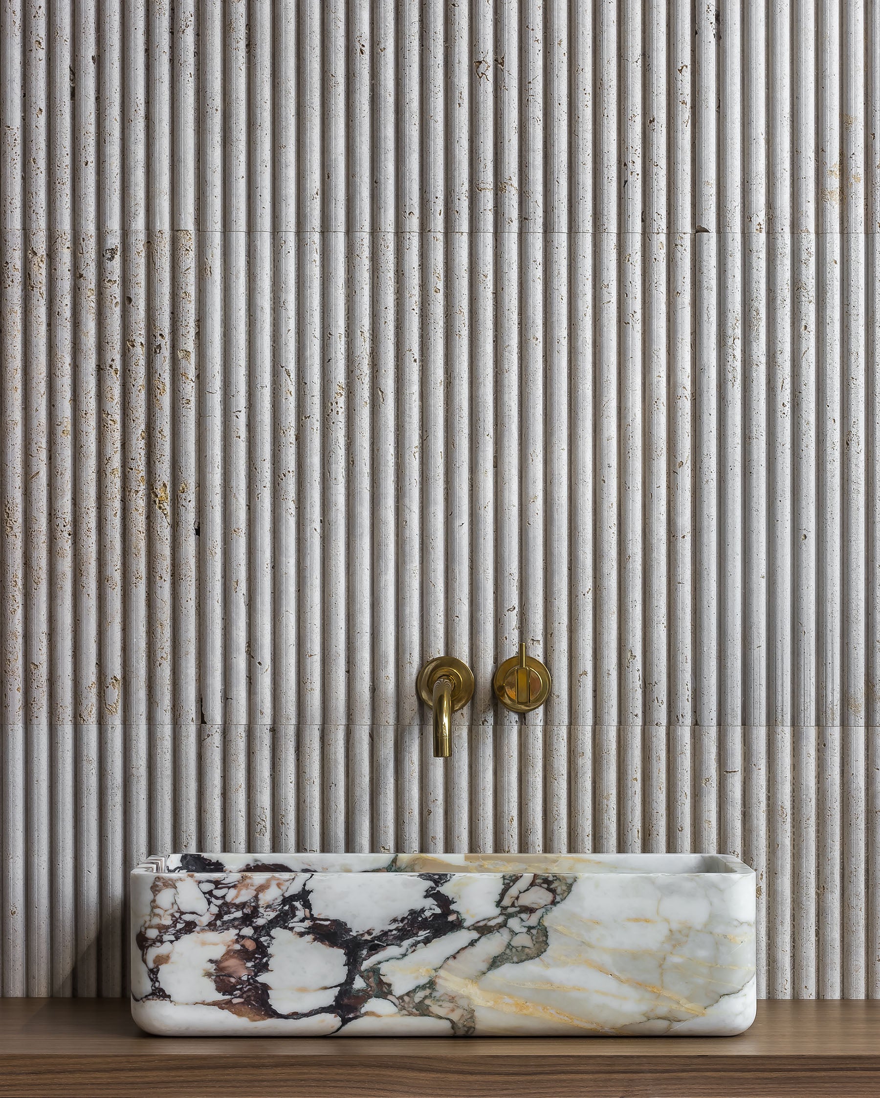 luxury marble sink Milan design custom stone bathroom basin Calacatta Viola marble Eden Stone Designs
