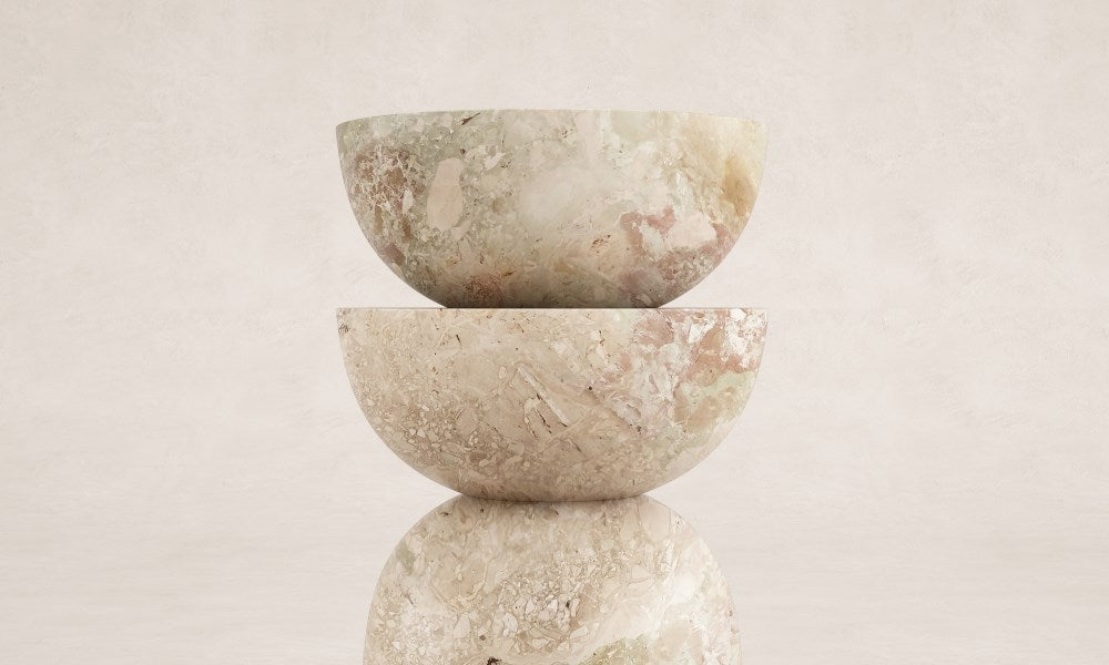 Modena marble side table detail by Eden Stone Designs