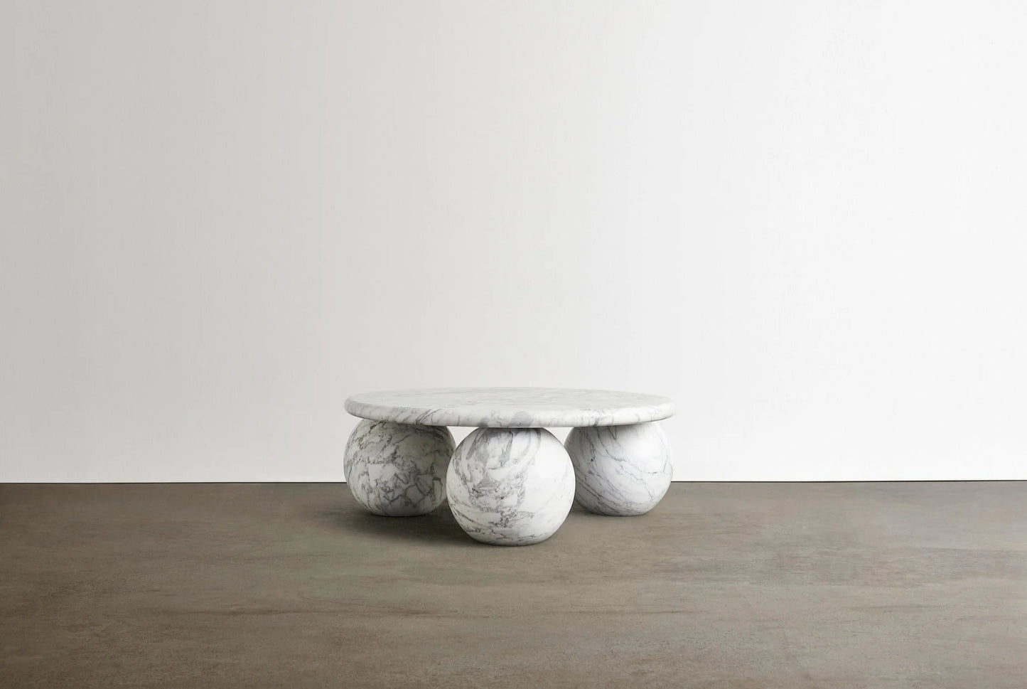 Piccolo white marble coffee table sculptural luxury natural stone furniture