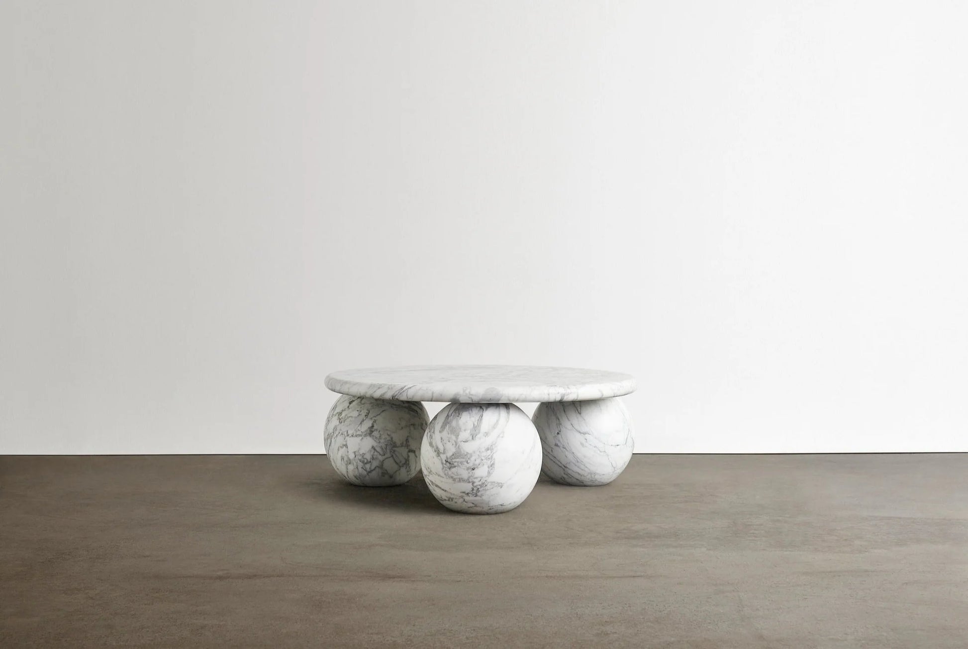 Piccolo white marble coffee table sculptural luxury natural stone furniture