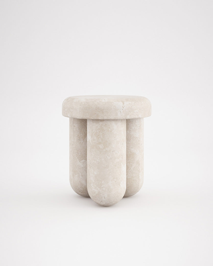 Prague marble side table by Eden Stone Designs