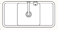 Technical drawing of Rome marble sink showing alternative basin configuration