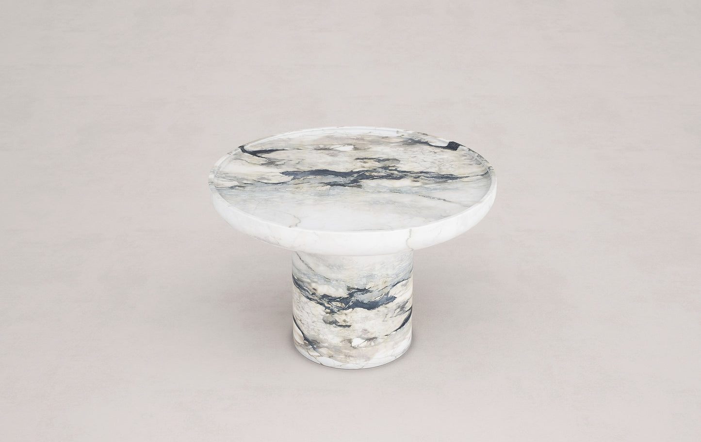 Trento Calacatta marble side table by Eden Stone Designs
