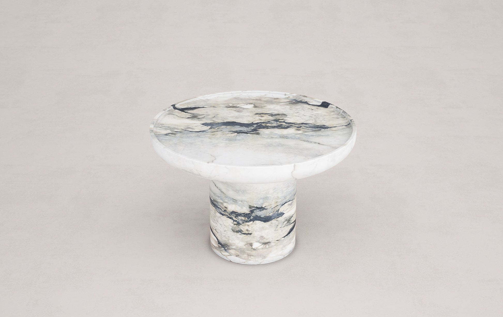 Trento Calacatta marble side table by Eden Stone Designs
