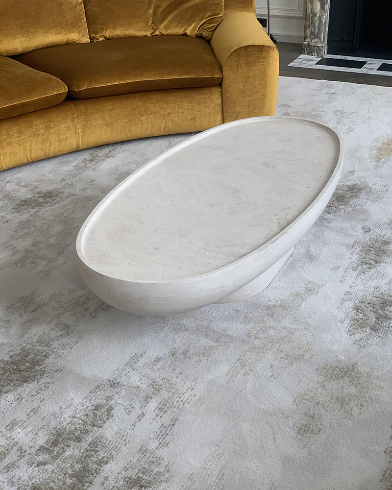 Trento marble coffee table by Eden Stone Designs styled in a residential living room interior