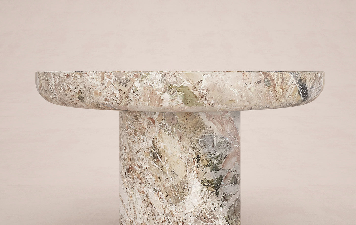 Trento marble side table detail by Eden Stone Designs