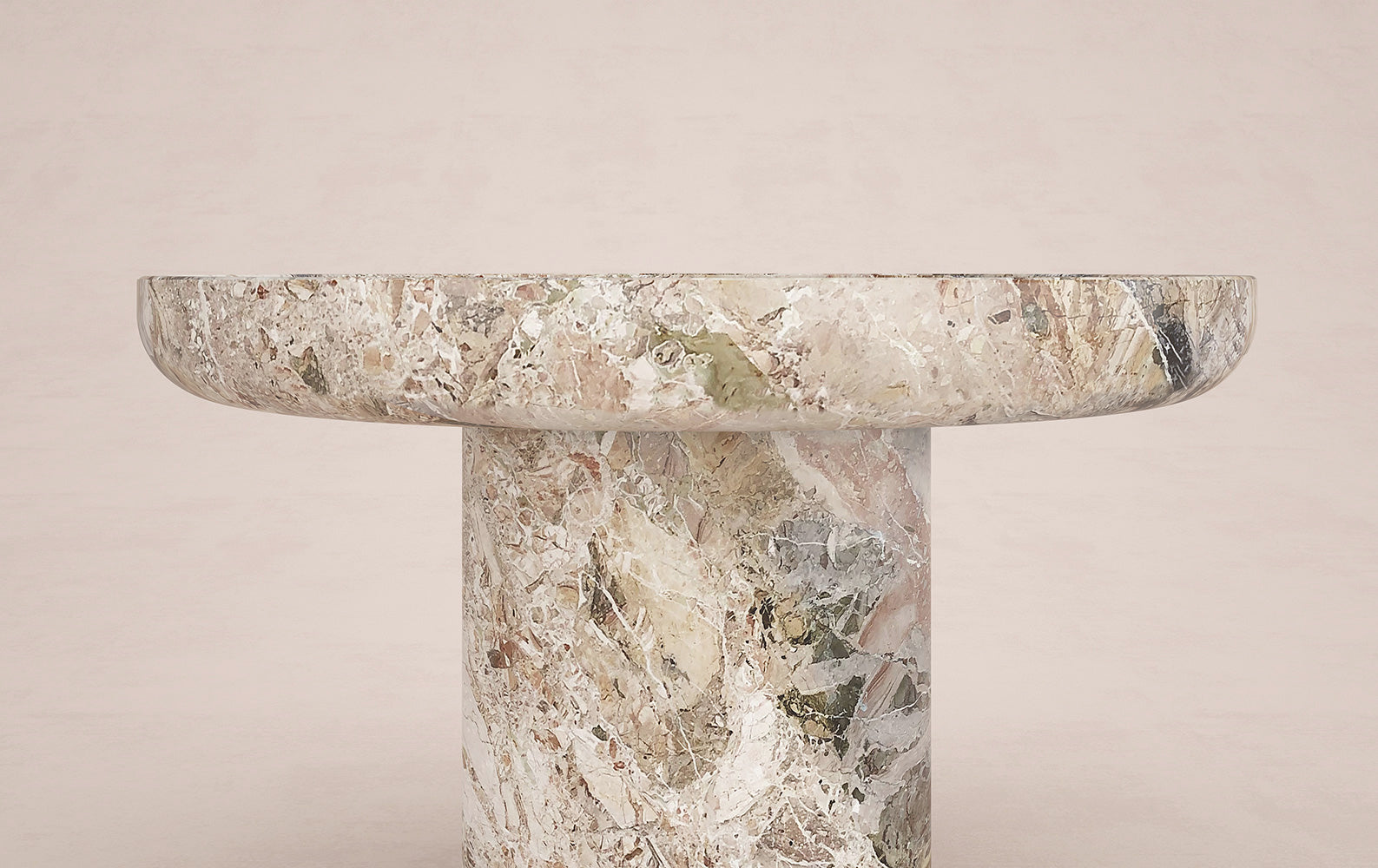 Trento marble side table detail by Eden Stone Designs