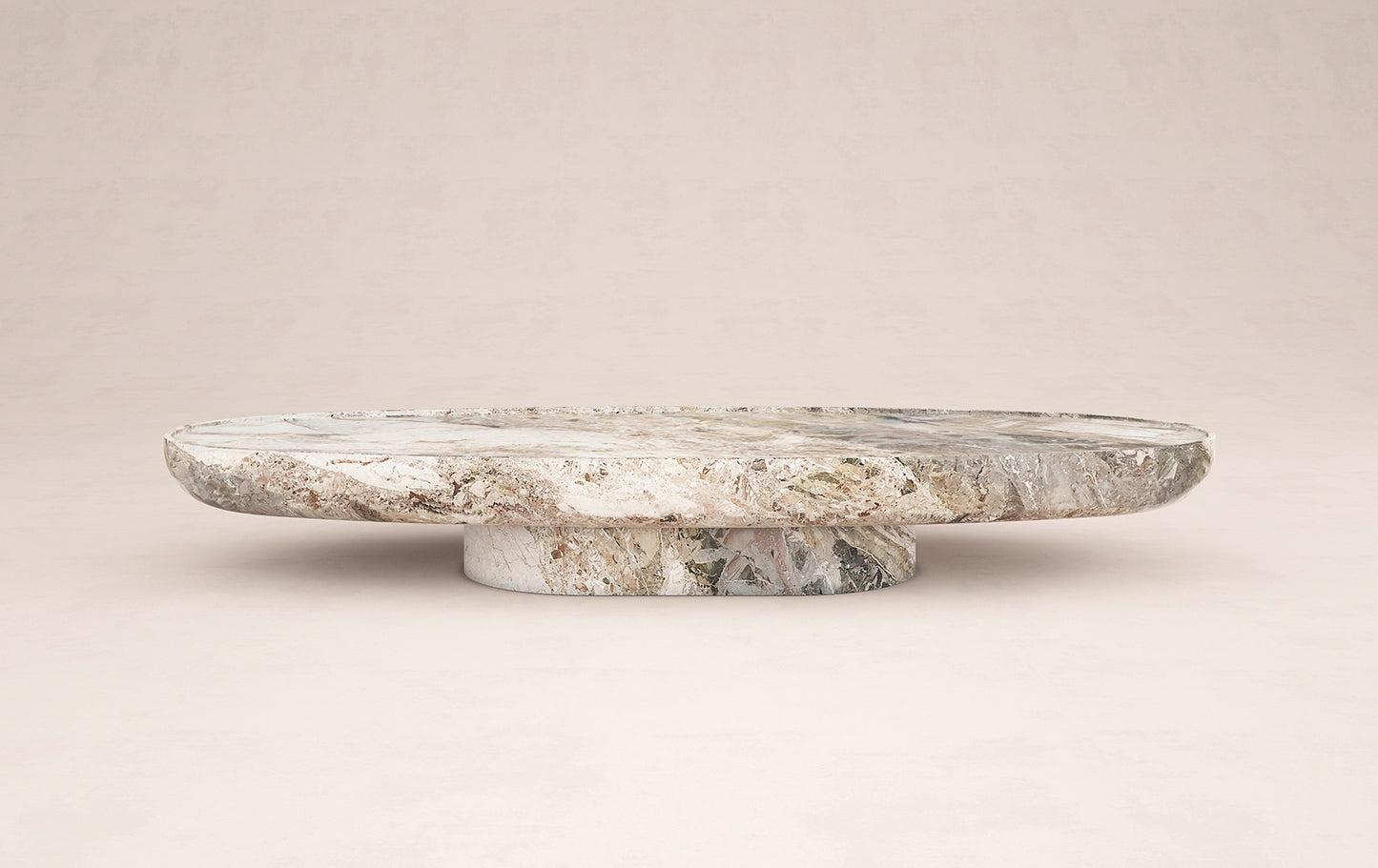 Trento oval stone coffee table sculptural design by Eden Stone Designs