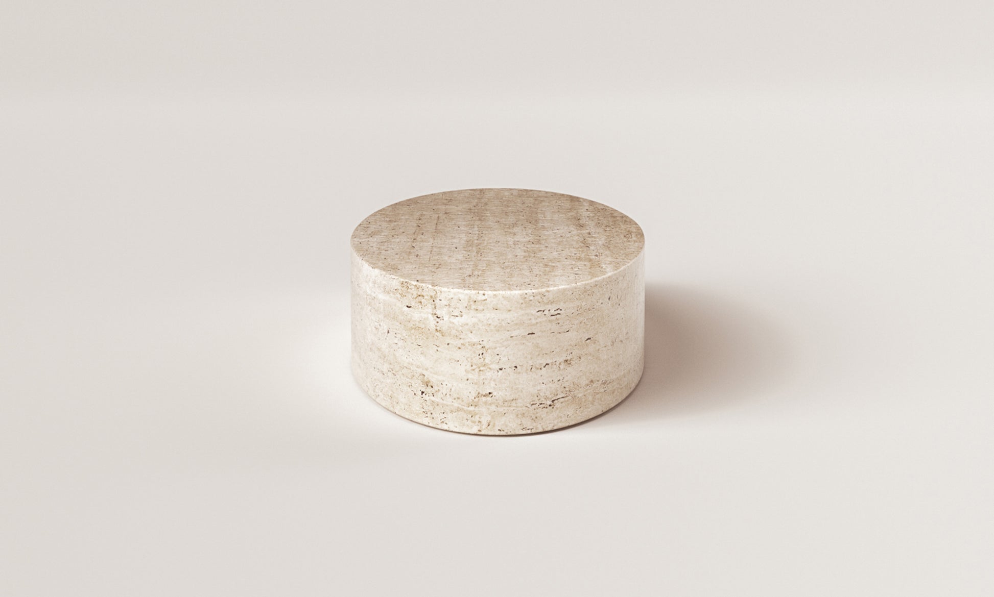 Vicenza round travertine coffee table minimalist natural stone furniture