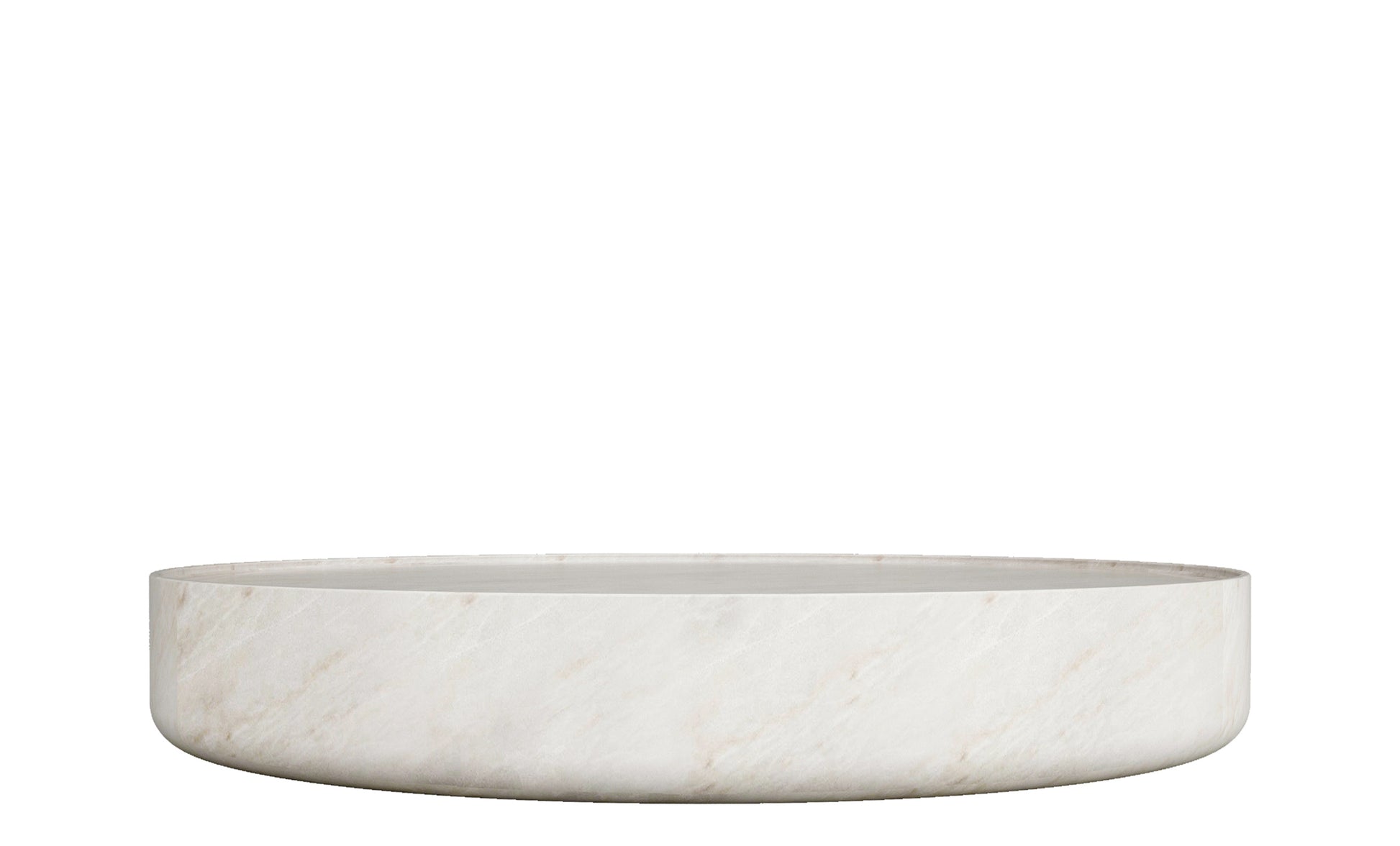 Vicenza round travertine coffee table minimalist sculptural stone design Eden Stone Designs