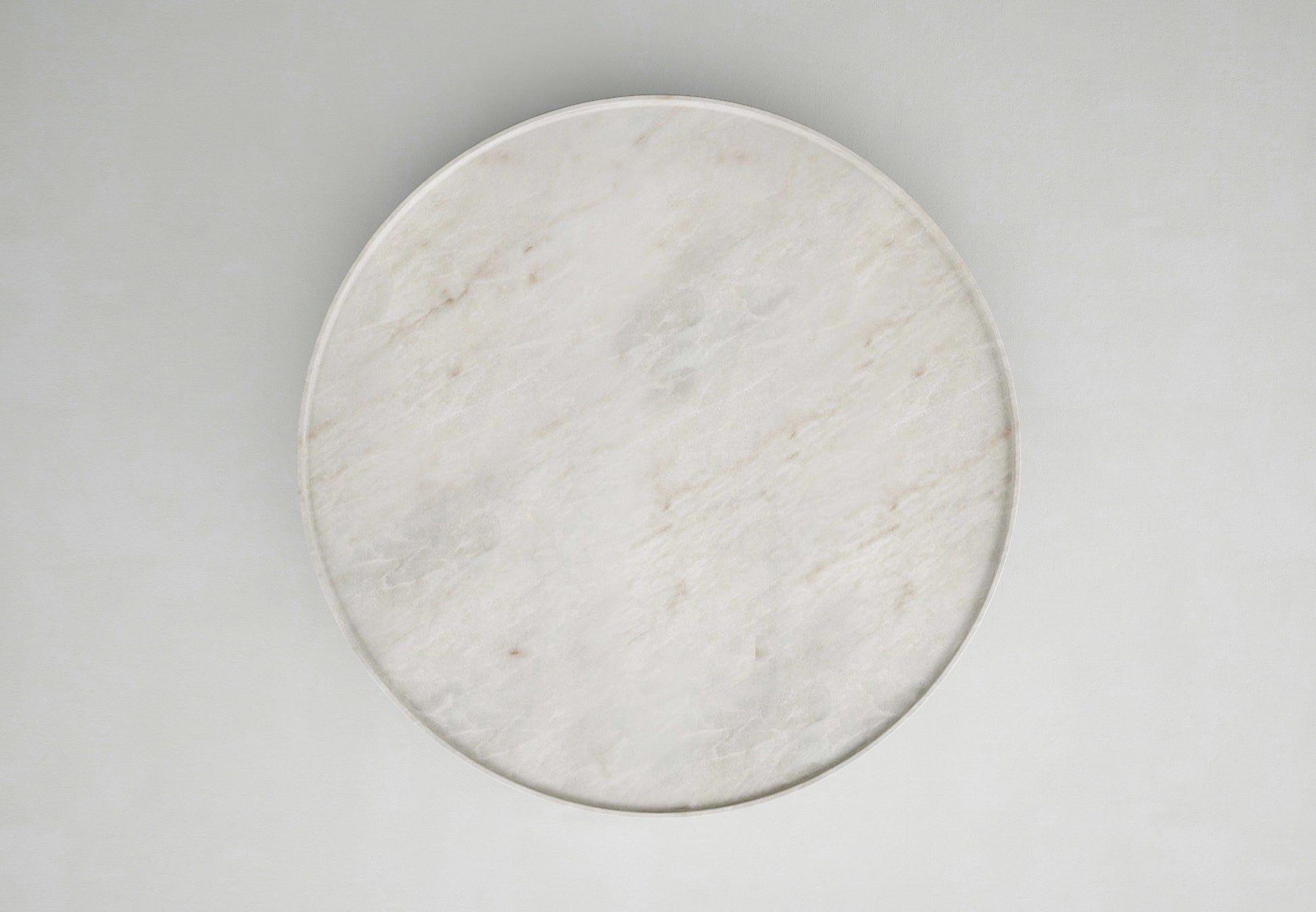 Vicenza round travertine coffee table top view natural stone Eden Stone Designs