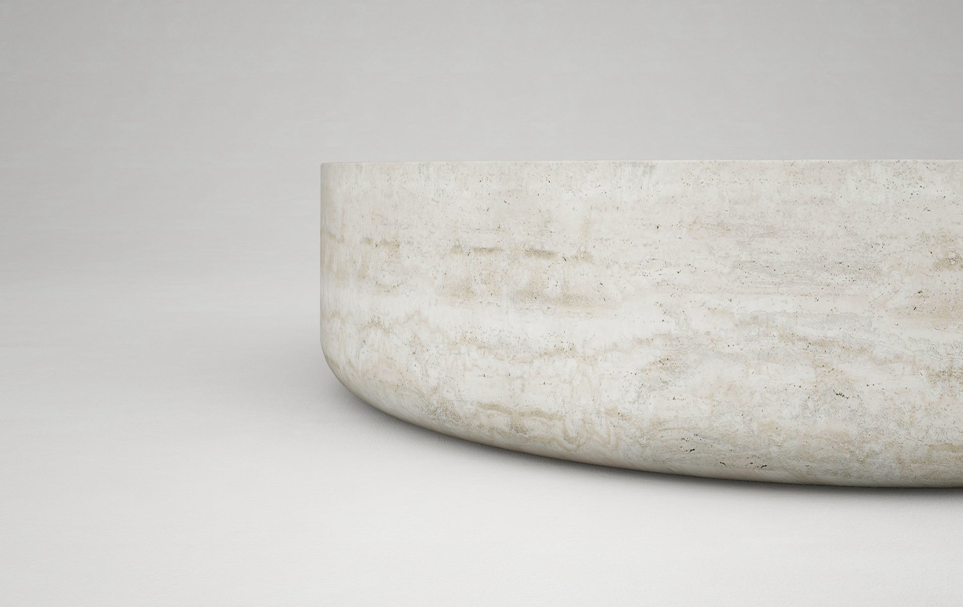Vicenza travertine coffee table natural stone texture detail Eden Stone Designs